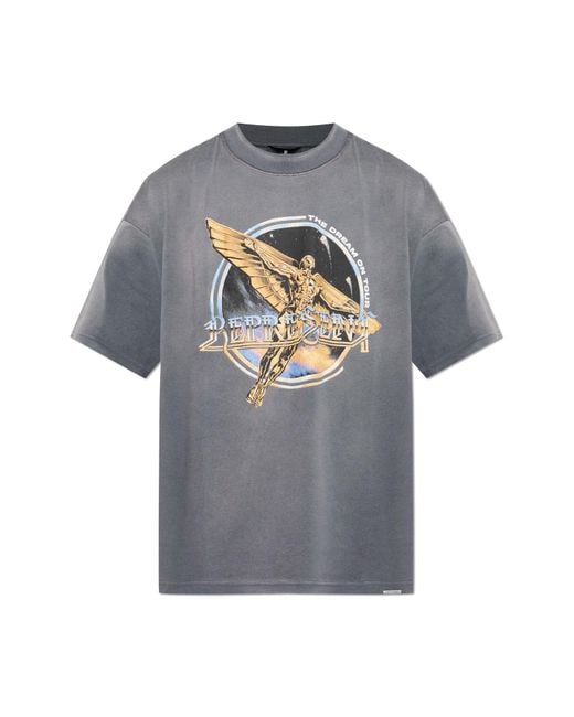 Represent Gray T-Shirt With A Pattern for men