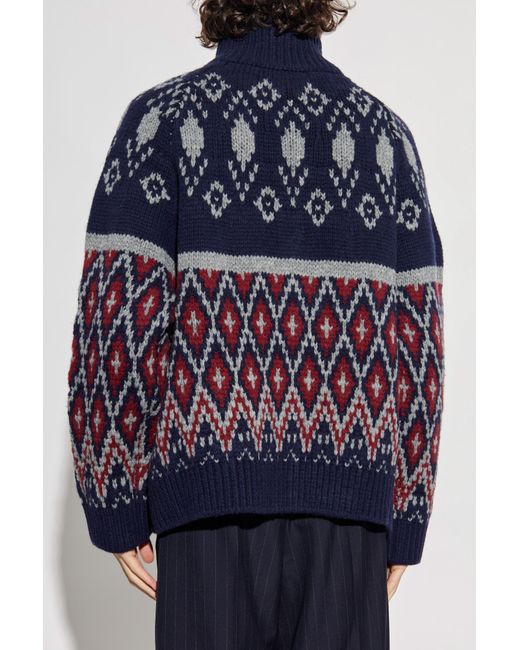 Loewe Blue Wool Sweater for men