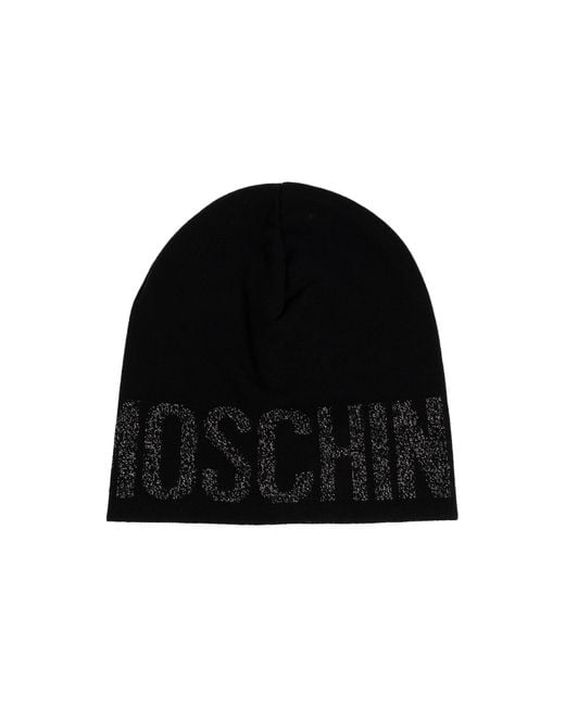 Moschino Black Cap With Logo