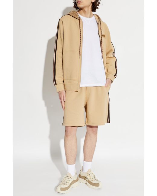 Moncler Natural Sweatshirt With Logo Patch for men
