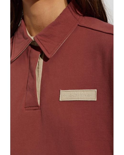 Rethinkit Studios Red 'Oversize' Polo