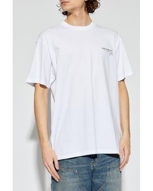 Carhartt Blue T-Shirt With Logo for men