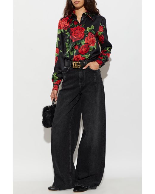 Dolce & Gabbana Black Pleated Jeans