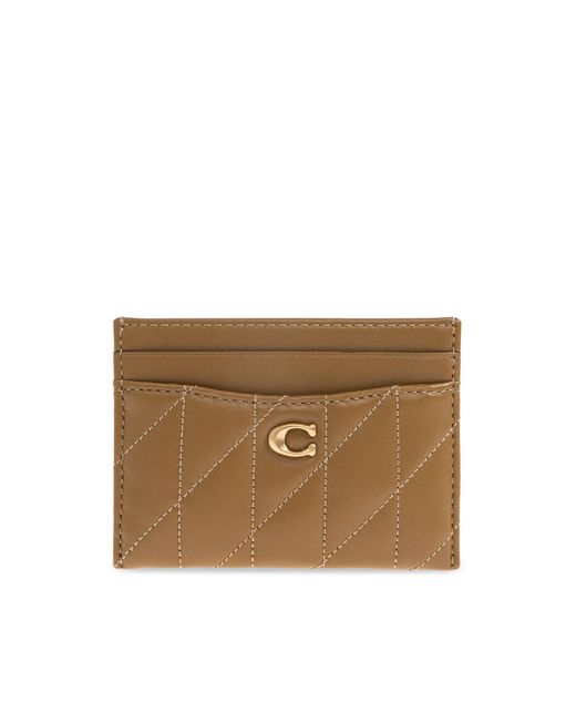 COACH Brown Leather Card Holder
