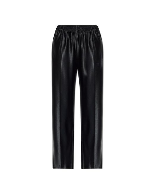 T By Alexander Wang Black Trousers With A Shimmering Finish