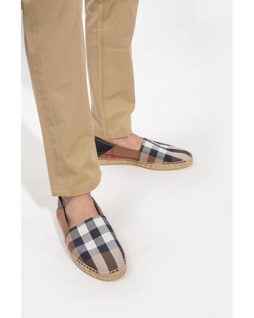 Burberry Checked Espadrilles in Brown for Men | Lyst