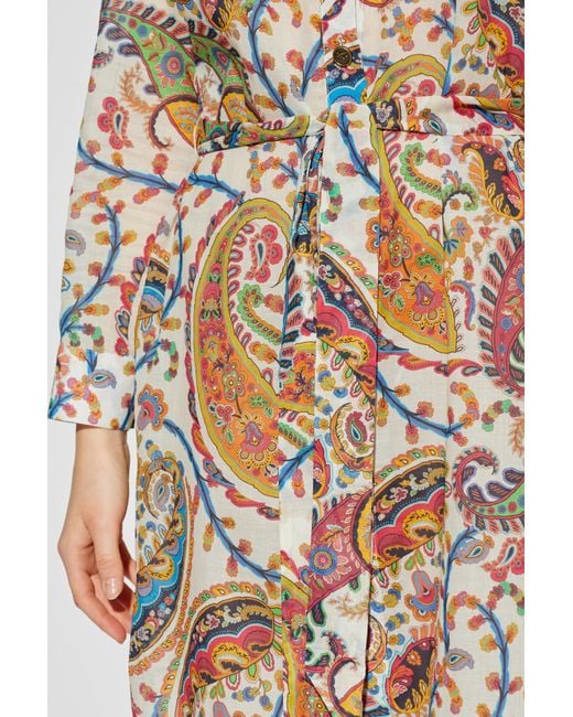 Etro White Patterned Dress