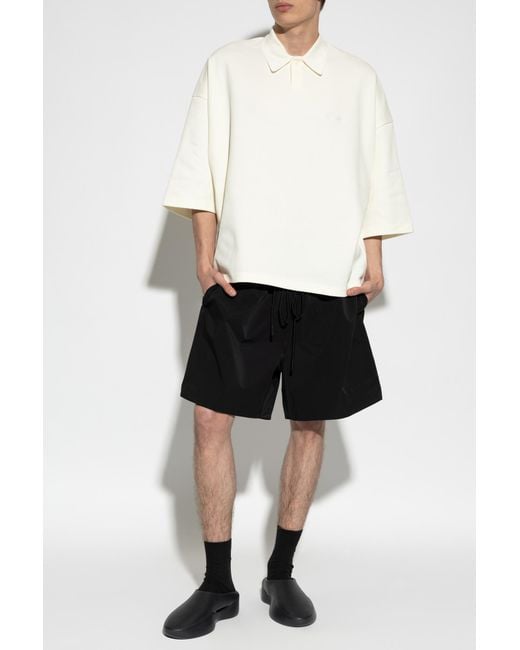 Fear Of God White Polo With Embroidered Logo for men