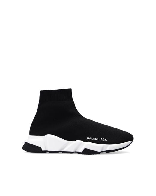 Balenciaga Black 'Speed Lt' Sock Sneakers