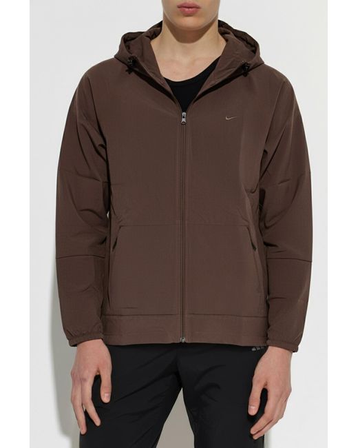 Nike Brown Light Hooded Jacket for men