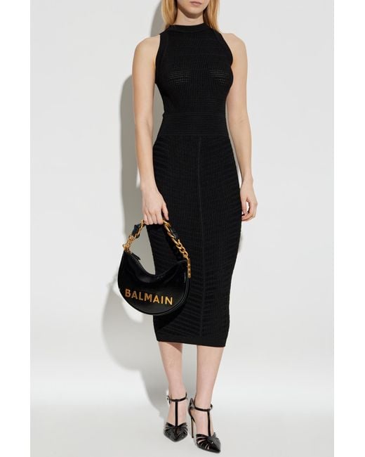 Balmain Black Fitted Dress
