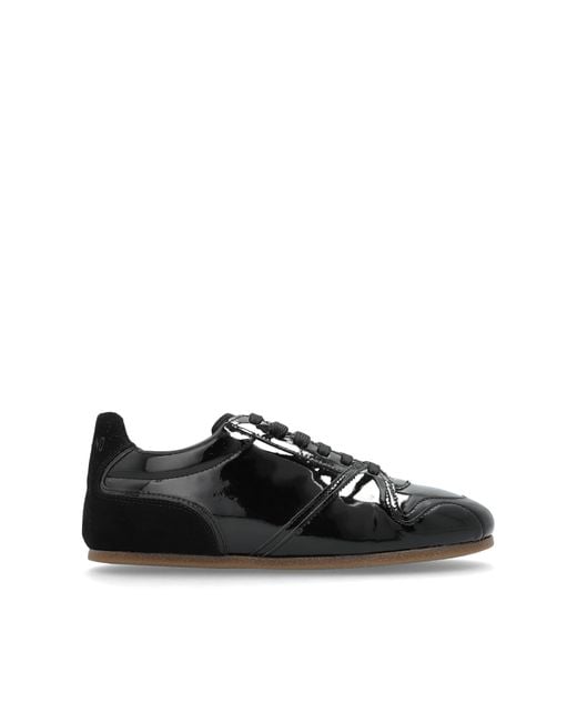Moschino Black Patent Leather Sports Shoes