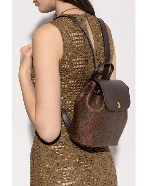 Etro Black Backpack With Logo