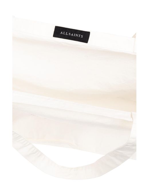 AllSaints White 'access All Areas' Shopper Bag,