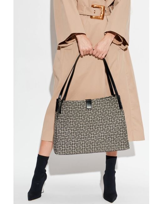 Balmain Black "Release Medium" Shopper Bag