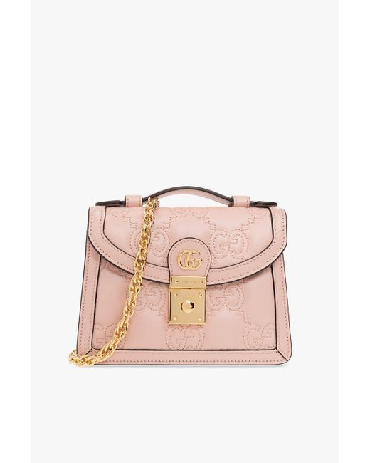 Gucci Quilted Shoulder Bag in Pink Lyst