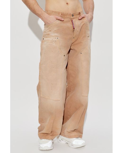 DSquared² Natural 'Cargo' Trousers for men