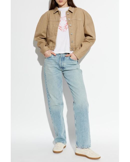Re/done Blue Jeans With Patch