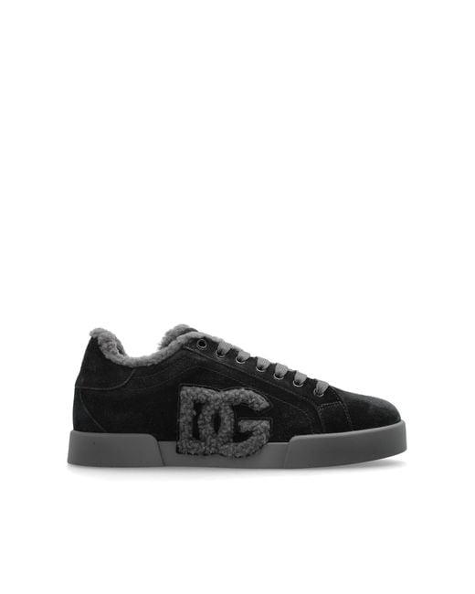 Dolce & Gabbana Black Suede Sports Shoes