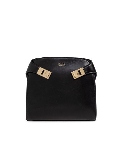 Ferragamo Black 'Hug Mini' Shoulder Bag