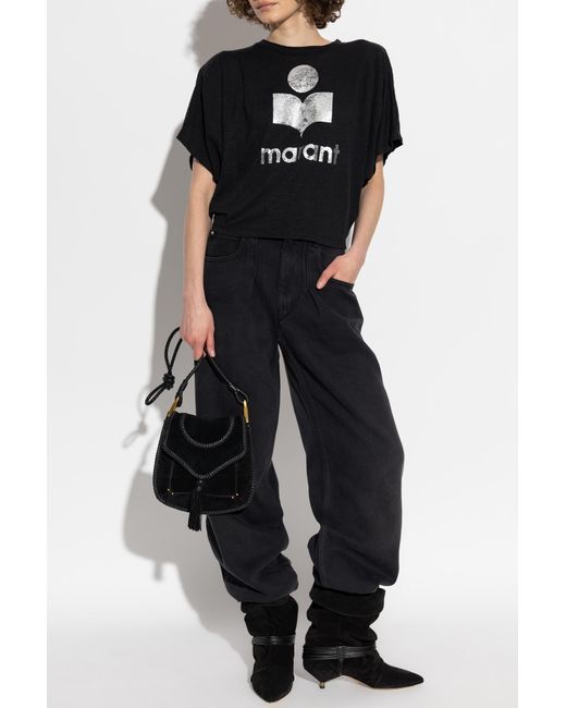 Isabel Marant Black T-Shirt "Kyanza"