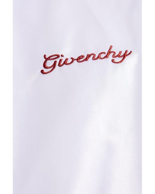 Givenchy Blue Bomber Jacket With Logo for men