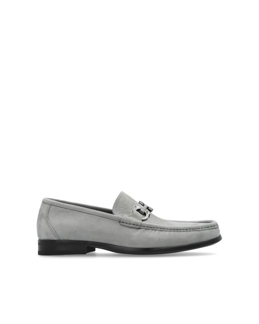 Ferragamo White Leather Shoes 'grandioso2', for men
