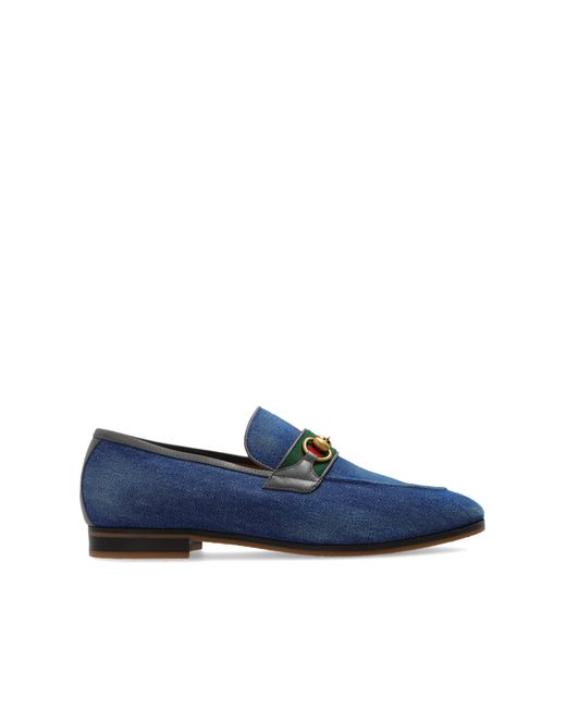 Gucci Blue Denim Loafers, for men