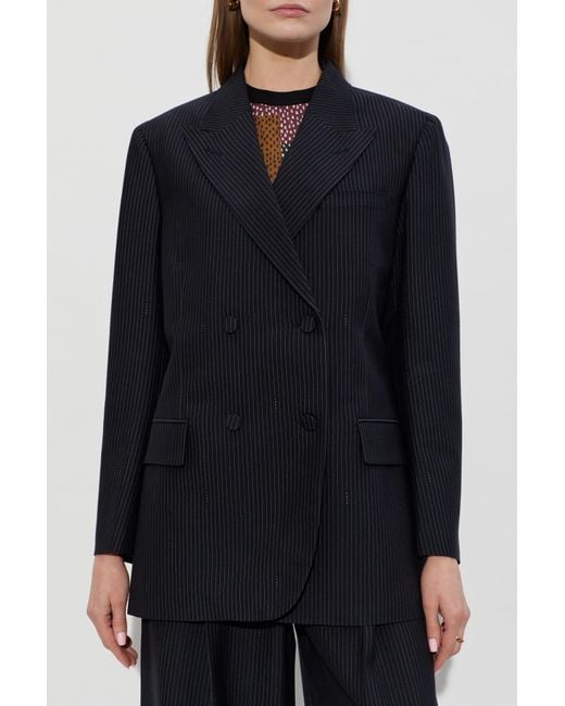 Fendi Black Wool Double-Breasted Blazer