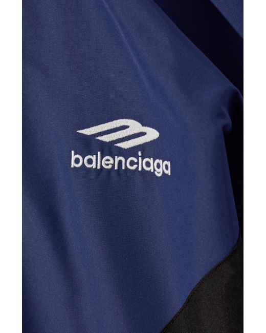 Balenciaga Blue Jacket With Logo, ' for men