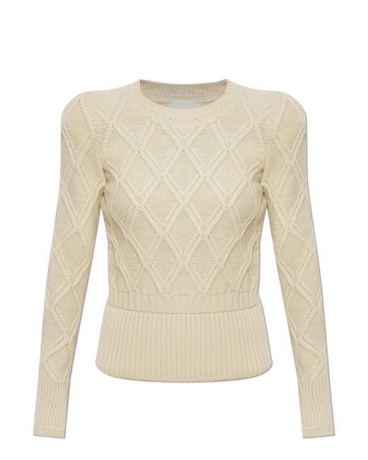 Isabel Marant White Wool Sweater "Holly"