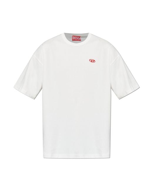 DIESEL White T-Shirt 'T-Boxt-T6' for men