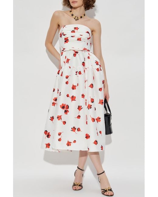 Self-Portrait White Dress With Floral Motif