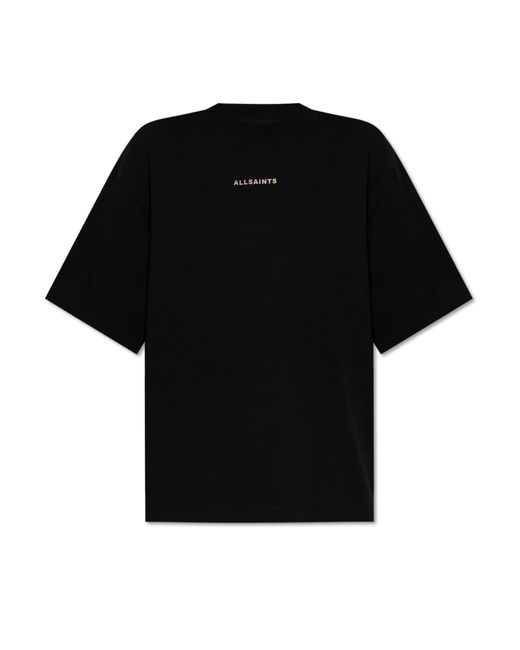 AllSaints Black T-Shirt ‘Disc Amelie’