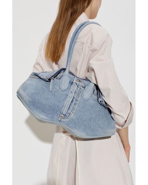 McQueen Blue Denim Bag 'Manta'