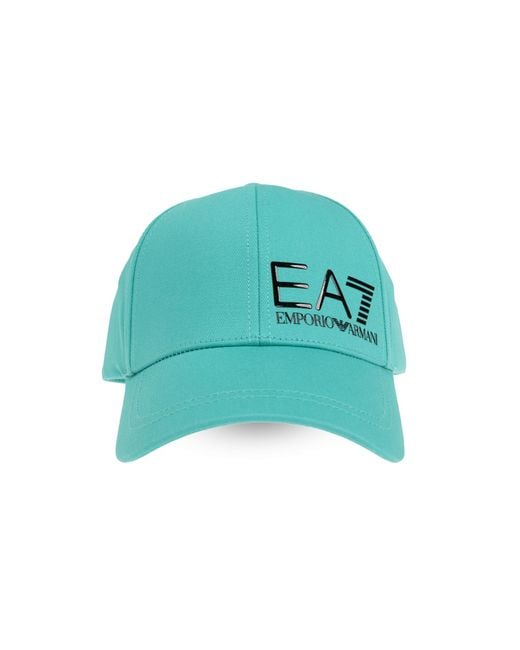 EA7 Blue Baseball Cap, , Light