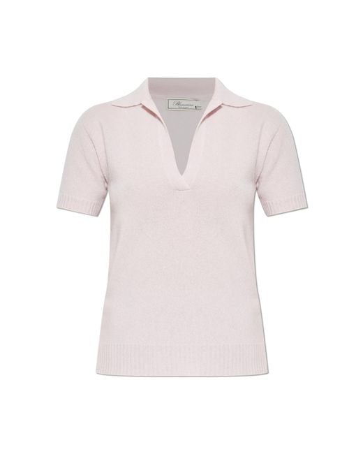Blumarine Pink Cashmere Polo