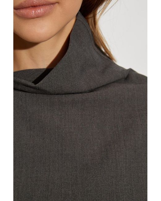 Bottega Veneta Gray Top With Asymmetrical Neckline