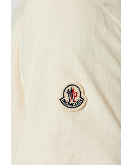 Moncler Blue T-Shirt With Logo for men