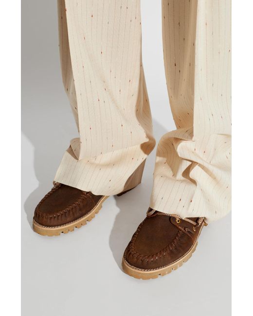 Golden Goose Deluxe Brand Brown Suede Shoes "Cruise Tank Sole" for men