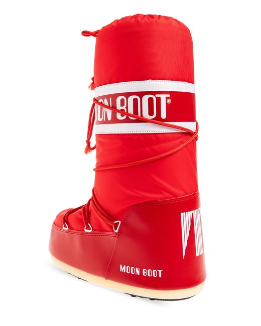 Moon Boot Red 'icon' Snow Boots, for men