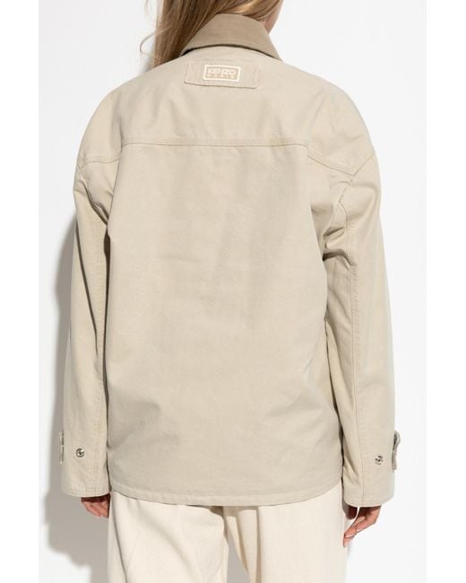 KENZO Natural Jacket With Collar