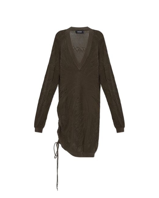 DSquared² Brown Cotton Dress