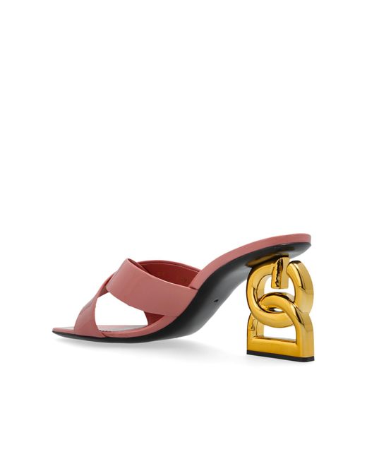 Dolce & Gabbana Pink Heeled Slippers