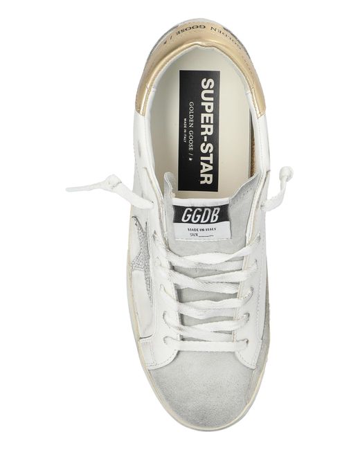 Golden Goose Deluxe Brand White Sneakers 'super-star Classic With Spur',