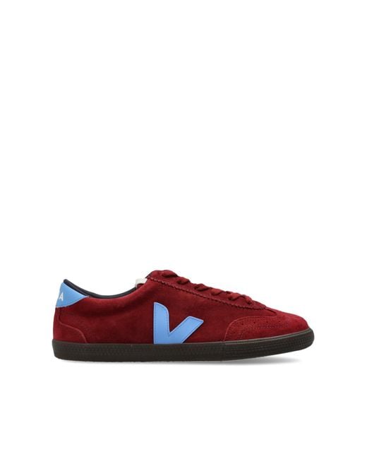 Veja Red 'Volley Suede' Sports Shoes