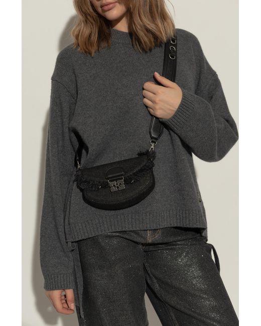 Ganni Black Shoulder Bag 'Apo-G Mini'