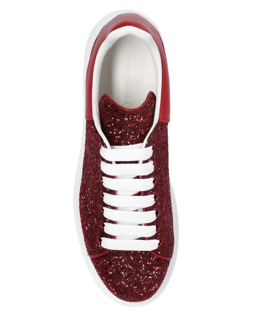 womens red glitter sneakers