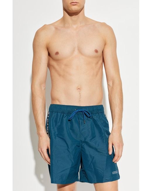 Versace Blue Swim Shorts for men