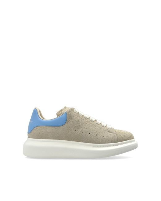 McQueen Gray Suede Sports Shoes With Logo